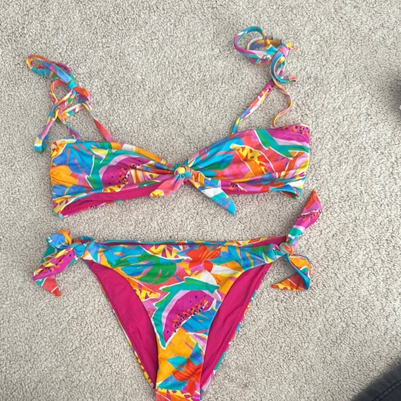 Bananamoon Other - Colorful Bikini Set with Tie Straps